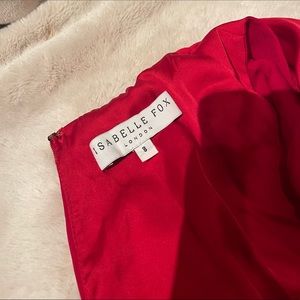 isabelle fox | Dresses | Isabelle Fox Red Flowy Ruffle Dress | Poshmark